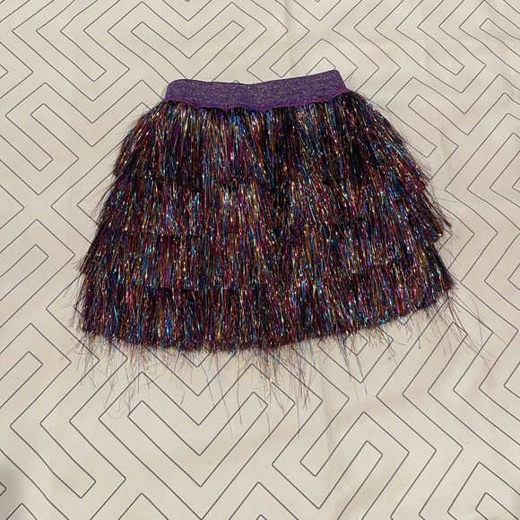 Lola + The Boys Metallic Tinsel Tiered Skort - Picture 1 of 8
